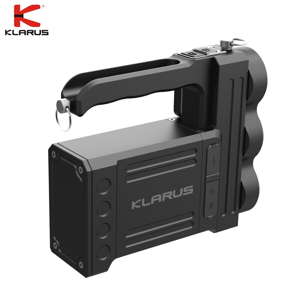 KLARUS-RS80GT 서치라이트 USB 충전식 손전등, 3 x XHP70 2 세대 LEDs max 10,000LM Rang 570m 18650 리튬 이온 배터리 팩